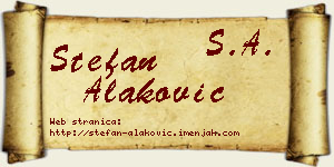 Stefan Alaković vizit kartica